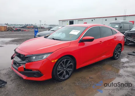 2021 Honda Civic Sport из США, поврежденный, VIN 2HGFC2F80MH545466
